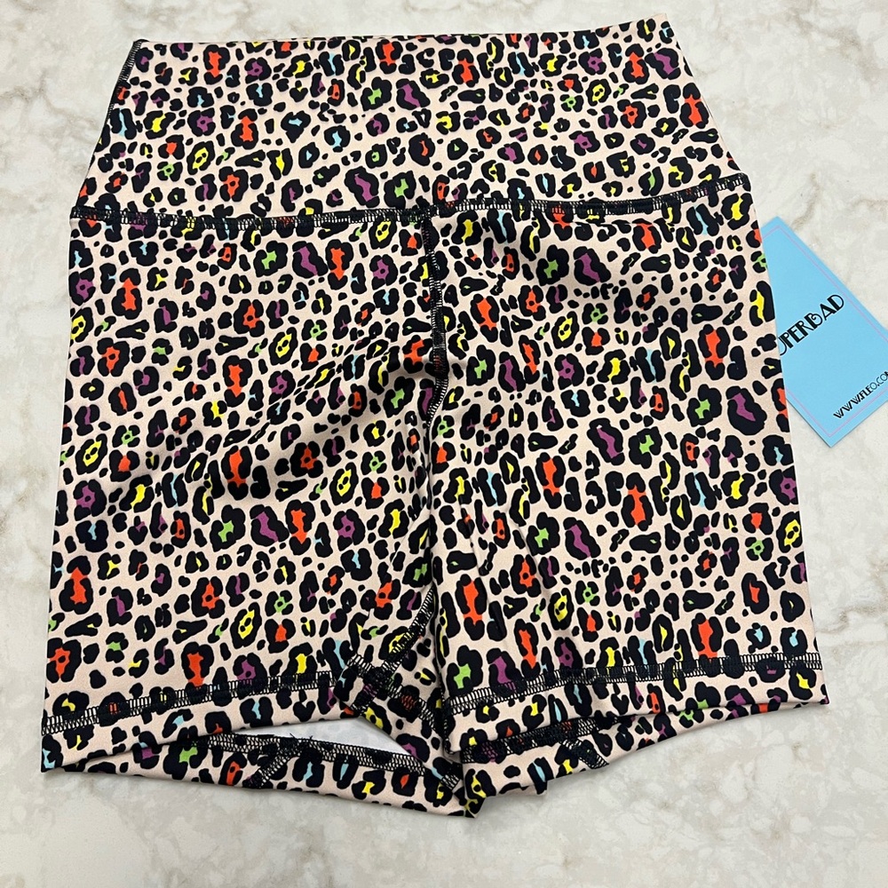 Fleo true high contour Fruity Bam shorts, small, NWT